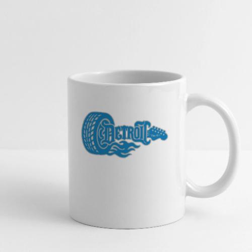 The D® - Detroit Wheel Guitar with Flames Bl Slvr - Coffee/Tea Mug