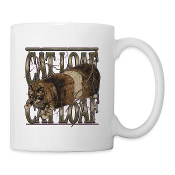 Cat Loaf Heavy Metal Parody - Coffee/Tea Mug - white - Right