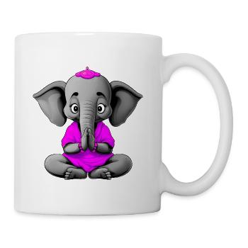 Yogi Elephant - Coffee/Tea Mug - white - Right