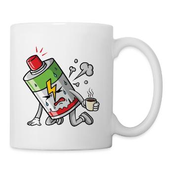 Angry Spray Can Coffee Break - Coffee/Tea Mug - white - Right