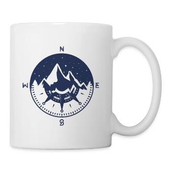 Mountain Compass Emblem - Coffee/Tea Mug - white - Right