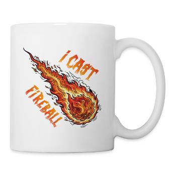 Flaming Meteor D20 - Coffee/Tea Mug - white - Right