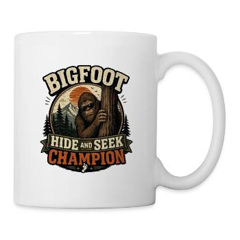 Bigfoot Hide and Seek Champion - Coffee/Tea Mug - white - Right