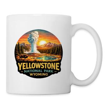 Yellowstone National Park Adventure Nature - Coffee/Tea Mug - white - Right