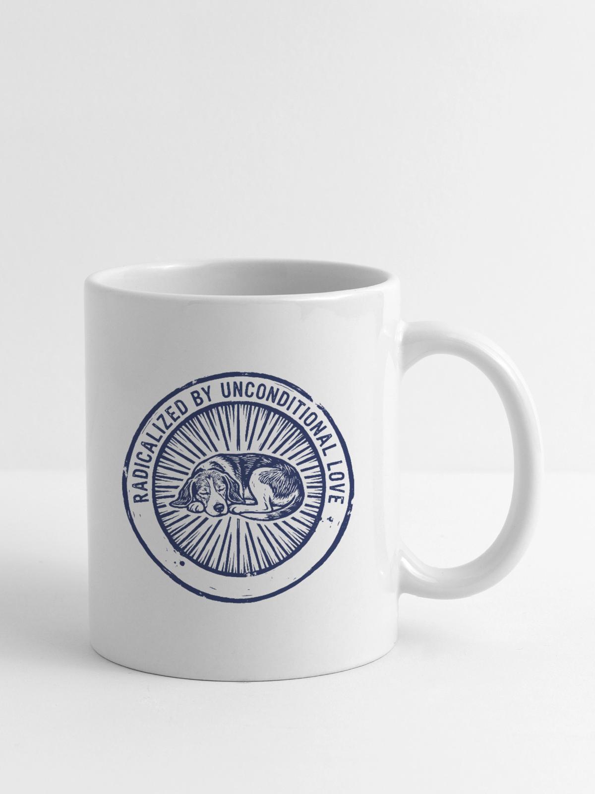 Unconditional Love Sleeping Dog - Coffee/Tea Mug - white - Right