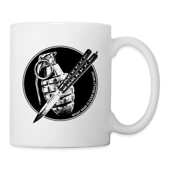 Midnight Knife Grip Emblem - Coffee/Tea Mug - white - Right