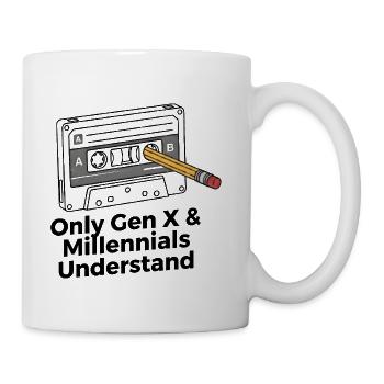 Retro Cassette Nostalgia: Gen X & Millennials - Coffee/Tea Mug - white - Right