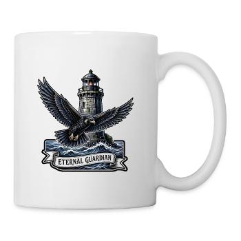 Eternal Guardian Eagle Lighthouse Tattoo - Coffee/Tea Mug - white - Right
