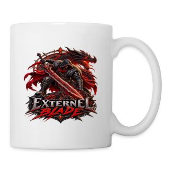 Eternal Blade – Dark Fantasy Warrior & Dragon - Coffee/Tea Mug - white - Right