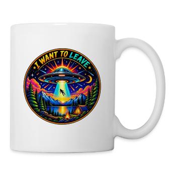 I Want to Leave UFO Patch - Coffee/Tea Mug - white - Right