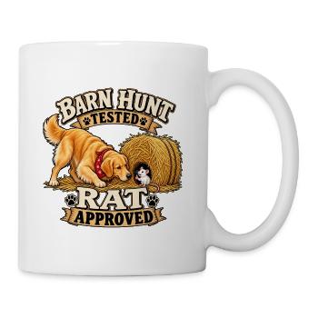 Barn Hunt Approved Tee - Coffee/Tea Mug - white - Right