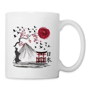 Japan Japanese Art Samurai Torii - Coffee/Tea Mug - white - Right