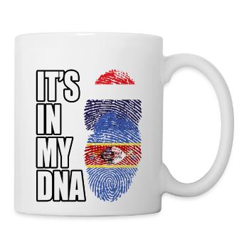 Thai And Swazi Vintage Heritage DNA Flag - Coffee/Tea Mug - white - Right