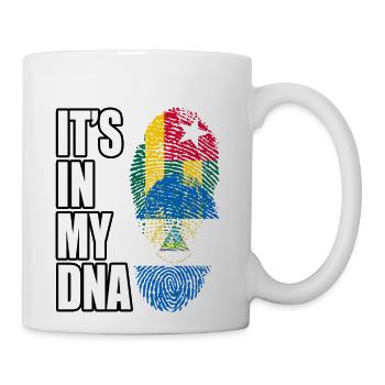 Togolese And Nicaraguan Mix Heritage DNA Flag - Coffee/Tea Mug - white - Right