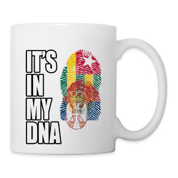 Togolese And Serbian Mix Heritage DNA Flag - Coffee/Tea Mug - white - Right