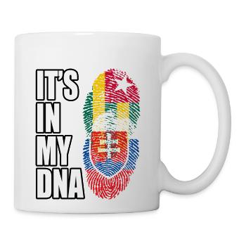 Togolese And Slovak Mix Heritage DNA Flag - Coffee/Tea Mug - white - Right