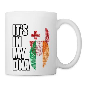Tongan And Irish Mix Heritage DNA Flag - Coffee/Tea Mug - white - Right
