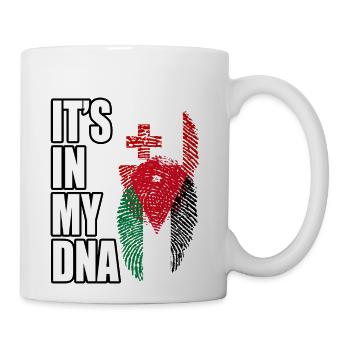 Tongan And Jordanian Mix Heritage DNA Flag - Coffee/Tea Mug - white - Right