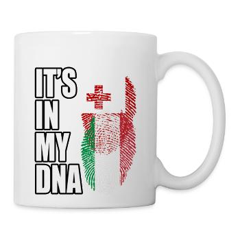 Tongan And Italian Mix Heritage DNA Flag - Coffee/Tea Mug - white - Right