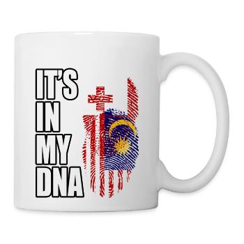 Tongan And Malaysian Mix Heritage DNA Flag - Coffee/Tea Mug - white - Right