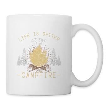Life Is Better By The Campfire - Coffee/Tea Mug - white - Right