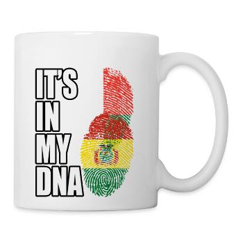 Malagasy And Bolivian Mix Heritage DNA Flag - Coffee/Tea Mug - white - Right