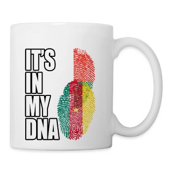 Malagasy And Cameroonian Mix Heritage DNA Flag - Coffee/Tea Mug - white - Right