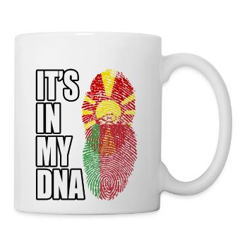 Macedonian And Belarusian Mix Heritage DNA Flag - Coffee/Tea Mug - white - Right