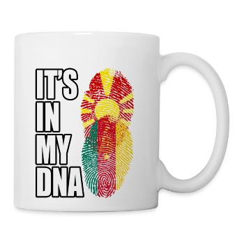 Macedonian And Cameroonian Mix Heritage DNA Flag - Coffee/Tea Mug - white - Right