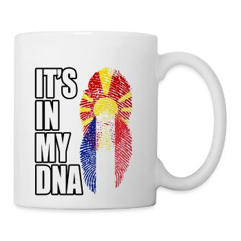 Macedonian And French Mix Heritage DNA Flag - Coffee/Tea Mug - white - Right