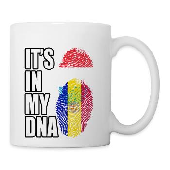 Luxembourgish And Andorran Mix Heritage DNA Flag - Coffee/Tea Mug - white - Right