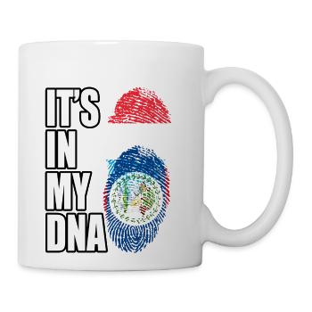 Luxembourgish And Belizean Mix Heritage DNA Flag - Coffee/Tea Mug - white - Right