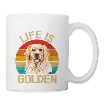 Life is golden shirt - Coffee/Tea Mug - white - Right