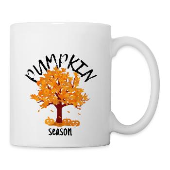 The halloween Season Pumpkin Autumn Tree Orange - Coffee/Tea Mug - white - Right