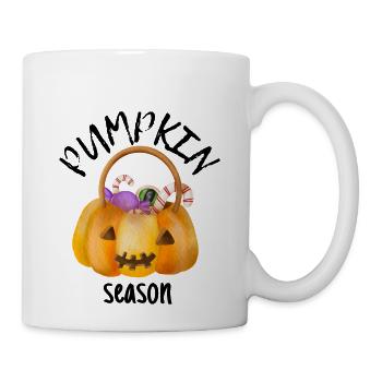 The halloween Season Pumpkin Autumn Tree Orange - Coffee/Tea Mug - white - Right