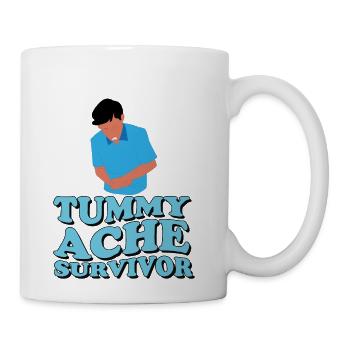 Tummy Ache Survivor Stomachache IBS - Coffee/Tea Mug - white - Right