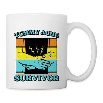 Tummy Ache Survivor - Coffee/Tea Mug - white - Right