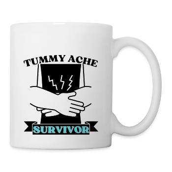 Tummy Ache Survivor - Coffee/Tea Mug - white - Right