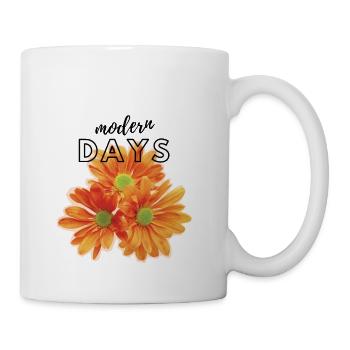 modern nice optimistic days - Coffee/Tea Mug - white - Right