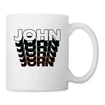 John Funny Retro Vintage Sunset John 80s 90s - Coffee/Tea Mug - white - Right