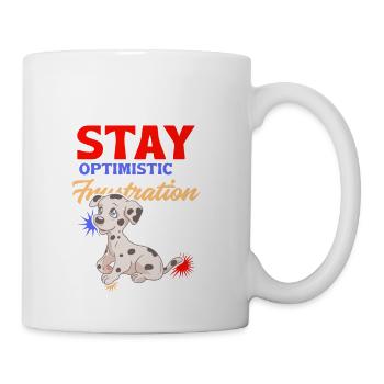 Always optimistic dog design. - Coffee/Tea Mug - white - Right