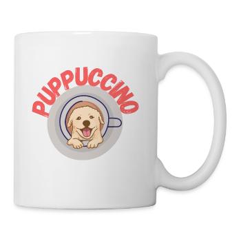 PUPPUCCINO , FUNNY COFFEE DOG - Coffee/Tea Mug - white - Right