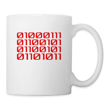 Funny Developer Binary Code Programmer Developer - Coffee/Tea Mug - white - Right