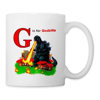 G is For Godzila - Coffee/Tea Mug - white - Right