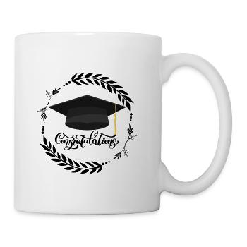 Congrats designed for you love gift for every one - Coffee/Tea Mug - white - Right