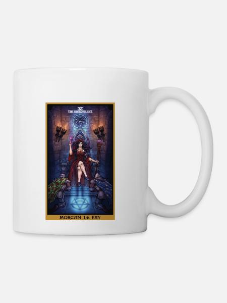 Morgan Le Fay in The Hierophant Tarot Card - Coffee/Tea Mug - white