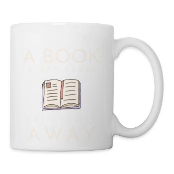 A Book A Day Keeps The Reality Away - Coffee/Tea Mug - white - Right