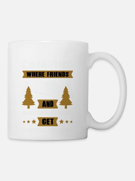 Camping music quote - Coffee/Tea Mug - white