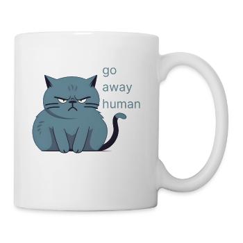 Go Away Human - Coffee/Tea Mug - white - Right