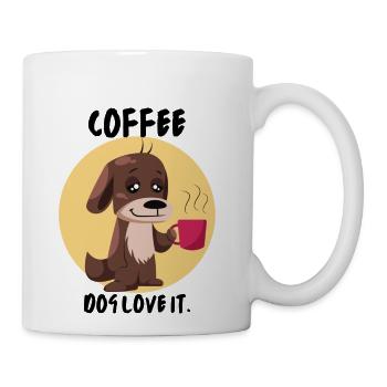 Coffee Dog Love it - Coffee/Tea Mug - white - Right